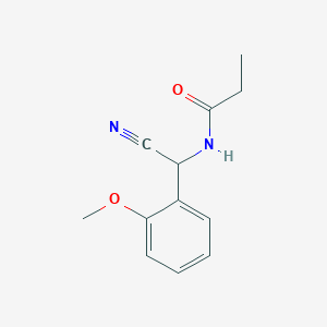 molecular formula C12H14N2O2 B2687793 N-[cyano(2-methoxyphenyl)methyl]propanamide CAS No. 1266997-67-4