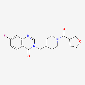 7-Fluoro-3-[[1-(oxolane-3-carbonyl)piperidin-4-yl]methyl]quinazolin-4-one