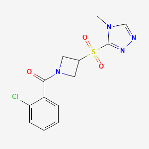 (2-chlorophenyl)(3-((4-methyl-4H-1,2,4-triazol-3-yl)sulfonyl)azetidin-1-yl)methanone