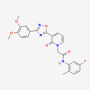 2-(3-(3-(3,4-dimethoxyphenyl)-1,2,4-oxadiazol-5-yl)-2-oxopyridin-1(2H)-yl)-N-(5-fluoro-2-methylphenyl)acetamide