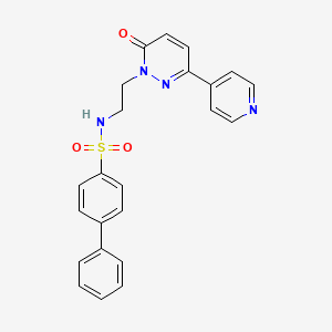 molecular formula C23H20N4O3S B2687798 N-(2-(6-oxo-3-(pyridin-4-yl)pyridazin-1(6H)-yl)ethyl)-[1,1'-biphenyl]-4-sulfonamide CAS No. 1021062-85-0