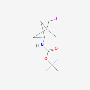 tert-butyl N-[3-(iodomethyl)-1-bicyclo[1.1.1]pentanyl]carbamate