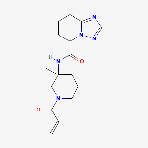 N-(3-Methyl-1-prop-2-enoylpiperidin-3-yl)-5,6,7,8-tetrahydro-[1,2,4]triazolo[1,5-a]pyridine-5-carboxamide