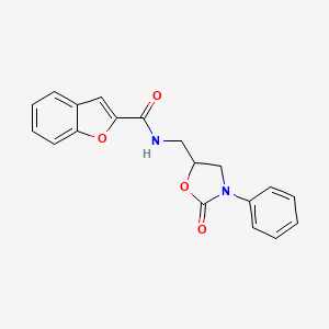 N-((2-oxo-3-phenyloxazolidin-5-yl)methyl)benzofuran-2-carboxamide