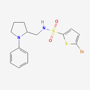 B2687841 5-bromo-N-[(1-phenylpyrrolidin-2-yl)methyl]thiophene-2-sulfonamide CAS No. 1797349-33-7
