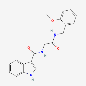 molecular formula C19H19N3O3 B2687911 N-(2-((2-methoxybenzyl)amino)-2-oxoethyl)-1H-indole-3-carboxamide CAS No. 1226455-16-8