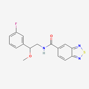 molecular formula C16H14FN3O2S B2687926 N-[2-(3-fluorophenyl)-2-methoxyethyl]-2,1,3-benzothiadiazole-5-carboxamide CAS No. 1797896-55-9