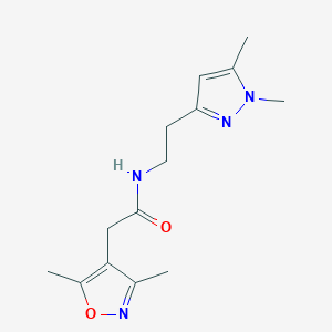 N-(2-(1,5-dimethyl-1H-pyrazol-3-yl)ethyl)-2-(3,5-dimethylisoxazol-4-yl)acetamide