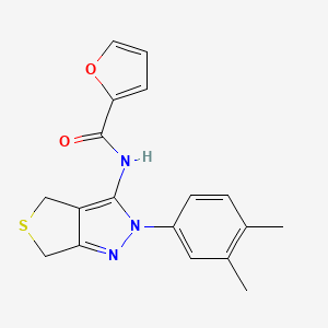 N-(2-(3,4-dimethylphenyl)-4,6-dihydro-2H-thieno[3,4-c]pyrazol-3-yl)furan-2-carboxamide
