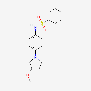 N-(4-(3-methoxypyrrolidin-1-yl)phenyl)cyclohexanesulfonamide
