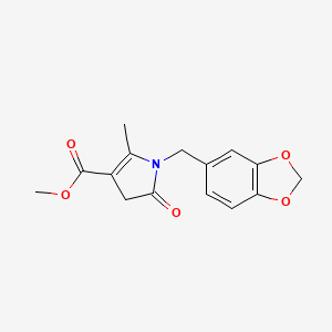 methyl 1-(1,3-benzodioxol-5-ylmethyl)-2-methyl-5-oxo-4,5-dihydro-1H-pyrrole-3-carboxylate