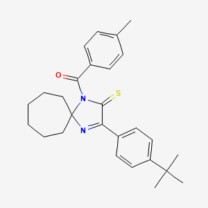 3-(4-Tert-butylphenyl)-1-(4-methylbenzoyl)-1,4-diazaspiro[4.6]undec-3-ene-2-thione