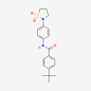 4-tert-butyl-N-[4-(1,1-dioxo-1,2-thiazolidin-2-yl)phenyl]benzamide