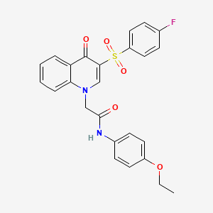 molecular formula C25H21FN2O5S B2687994 N-(4-ethoxyphenyl)-2-[3-(4-fluorobenzenesulfonyl)-4-oxo-1,4-dihydroquinolin-1-yl]acetamide CAS No. 902584-63-8