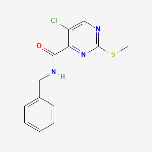 molecular formula C13H12ClN3OS B2688034 N-benzyl-5-chloro-2-methylsulfanylpyrimidine-4-carboxamide CAS No. 325723-06-6