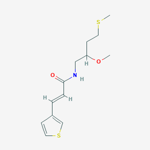 molecular formula C13H19NO2S2 B2688045 (2E)-N-[2-methoxy-4-(methylsulfanyl)butyl]-3-(thiophen-3-yl)prop-2-enamide CAS No. 2321337-00-0