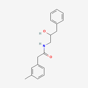molecular formula C18H21NO2 B2688050 N-(2-hydroxy-3-phenylpropyl)-2-(3-methylphenyl)acetamide CAS No. 1351616-11-9