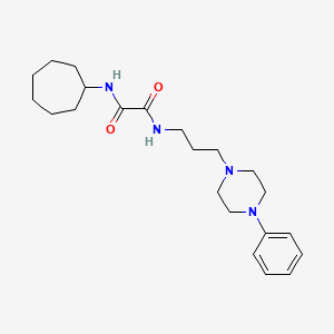 molecular formula C22H34N4O2 B2688073 N'-cycloheptyl-N-[3-(4-phenylpiperazin-1-yl)propyl]ethanediamide CAS No. 1049520-03-7