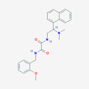 molecular formula C24H27N3O3 B2688085 N-[2-(dimethylamino)-2-(naphthalen-1-yl)ethyl]-N'-[(2-methoxyphenyl)methyl]ethanediamide CAS No. 941933-56-8