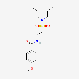 molecular formula C16H26N2O4S B2688105 N-[2-(dipropylsulfamoyl)ethyl]-4-methoxybenzamide CAS No. 899739-23-2