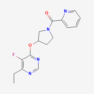 (3-((6-Ethyl-5-fluoropyrimidin-4-yl)oxy)pyrrolidin-1-yl)(pyridin-2-yl)methanone