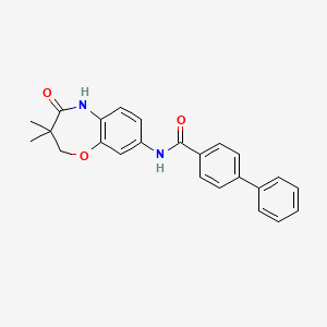 N-(3,3-dimethyl-4-oxo-2,3,4,5-tetrahydrobenzo[b][1,4]oxazepin-8-yl)-[1,1'-biphenyl]-4-carboxamide