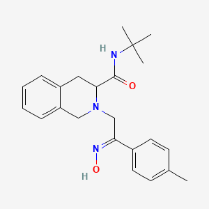 molecular formula C23H29N3O2 B2688171 N-(tert-butyl)-2-[2-(hydroxyimino)-2-(4-methylphenyl)ethyl]-1,2,3,4-tetrahydro-3-isoquinolinecarboxamide CAS No. 1025366-07-7