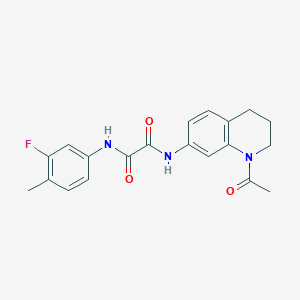 molecular formula C20H20FN3O3 B2688196 N-(1-acetyl-1,2,3,4-tetrahydroquinolin-7-yl)-N'-(3-fluoro-4-methylphenyl)ethanediamide CAS No. 898413-33-7