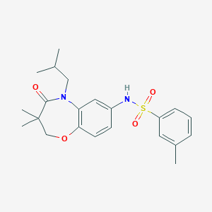 N-(5-isobutyl-3,3-dimethyl-4-oxo-2,3,4,5-tetrahydrobenzo[b][1,4]oxazepin-7-yl)-3-methylbenzenesulfonamide