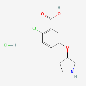 2-Chloro-5-pyrrolidin-3-yloxybenzoic acid;hydrochloride