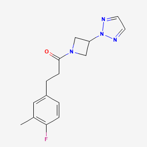1-(3-(2H-1,2,3-triazol-2-yl)azetidin-1-yl)-3-(4-fluoro-3-methylphenyl)propan-1-one