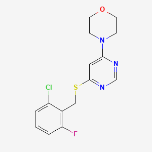 4-(6-((2-Chloro-6-fluorobenzyl)thio)pyrimidin-4-yl)morpholine