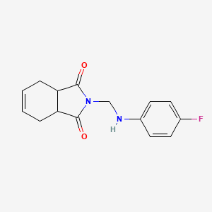 molecular formula C15H15FN2O2 B2688224 2-{[(4-fluorophenyl)amino]methyl}-3a,4,7,7a-tetrahydro-1H-isoindole-1,3(2H)-dione CAS No. 312612-63-8
