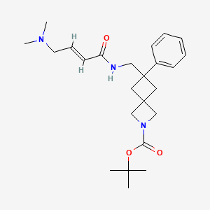 Tert-butyl 6-[[[(E)-4-(dimethylamino)but-2-enoyl]amino]methyl]-6-phenyl-2-azaspiro[3.3]heptane-2-carboxylate