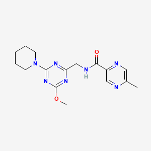 N-((4-methoxy-6-(piperidin-1-yl)-1,3,5-triazin-2-yl)methyl)-5-methylpyrazine-2-carboxamide