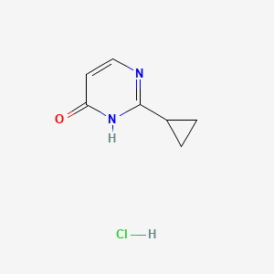 molecular formula C7H9ClN2O B2688231 2-Cyclopropylpyrimidin-4-ol hydrochloride CAS No. 2310099-19-3
