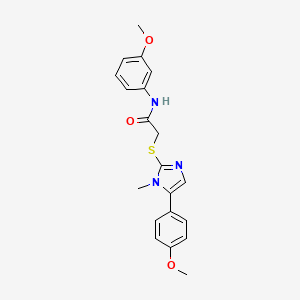 N-(3-methoxyphenyl)-2-((5-(4-methoxyphenyl)-1-methyl-1H-imidazol-2-yl)thio)acetamide