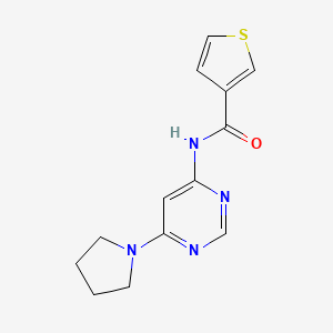 N-(6-(pyrrolidin-1-yl)pyrimidin-4-yl)thiophene-3-carboxamide