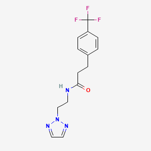 molecular formula C14H15F3N4O B2688274 N-(2-(2H-1,2,3-triazol-2-yl)ethyl)-3-(4-(trifluoromethyl)phenyl)propanamide CAS No. 2097860-69-8