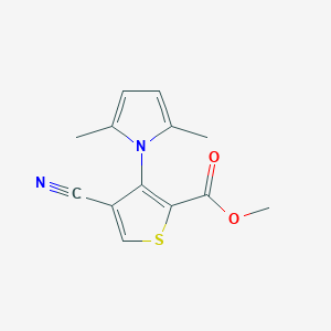 molecular formula C13H12N2O2S B2688308 methyl 4-cyano-3-(2,5-dimethyl-1H-pyrrol-1-yl)-2-thiophenecarboxylate CAS No. 900019-87-6