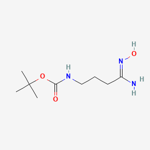 molecular formula C9H19N3O3 B2688315 tert-butyl N-[3-(N'-hydroxycarbamimidoyl)propyl]carbamate CAS No. 1251441-57-2