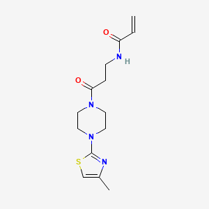 molecular formula C14H20N4O2S B2688345 N-{3-[4-(4-methyl-1,3-thiazol-2-yl)piperazin-1-yl]-3-oxopropyl}prop-2-enamide CAS No. 2198018-87-8