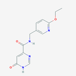 molecular formula C13H14N4O3 B2688380 N-((6-ethoxypyridin-3-yl)methyl)-6-hydroxypyrimidine-4-carboxamide CAS No. 2034255-95-1