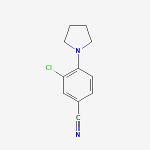 molecular formula C11H11ClN2 B2688414 3-Chloro-4-(pyrrolidin-1-yl)benzonitrile CAS No. 1260837-35-1
