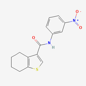 molecular formula C15H14N2O3S B2688424 N-(3-nitrophenyl)-4,5,6,7-tetrahydro-1-benzothiophene-3-carboxamide CAS No. 314250-84-5