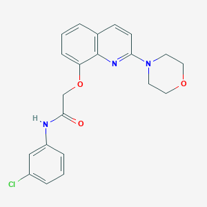 molecular formula C21H20ClN3O3 B2688443 N-(3-chlorophenyl)-2-((2-morpholinoquinolin-8-yl)oxy)acetamide CAS No. 941954-46-7