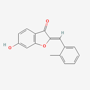 molecular formula C16H12O3 B2688474 (2Z)-6-hydroxy-2-(2-methylbenzylidene)-1-benzofuran-3(2H)-one CAS No. 620545-92-8