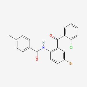 molecular formula C21H15BrClNO2 B2688483 N-[4-bromo-2-(2-chlorobenzoyl)phenyl]-4-methylbenzamide CAS No. 325979-21-3