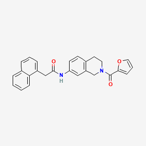 molecular formula C26H22N2O3 B2688502 N-(2-(furan-2-carbonyl)-1,2,3,4-tetrahydroisoquinolin-7-yl)-2-(naphthalen-1-yl)acetamide CAS No. 955686-45-0