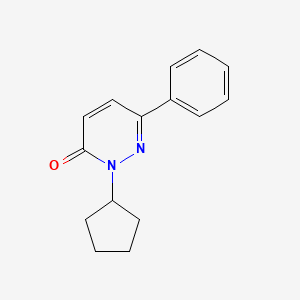 molecular formula C15H16N2O B2688506 2-cyclopentyl-6-phenylpyridazin-3(2H)-one CAS No. 1211690-24-2